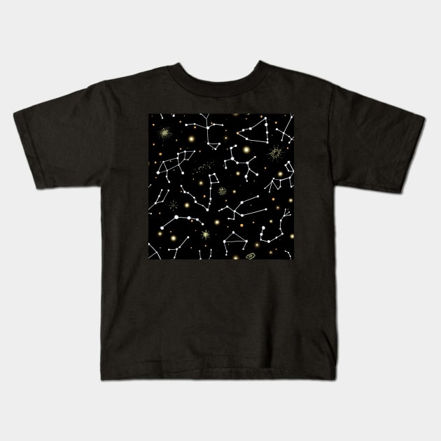 Constellations Kids T-Shirt by Salty Siren Studios